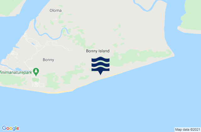Bonny, Nigeria tide times map