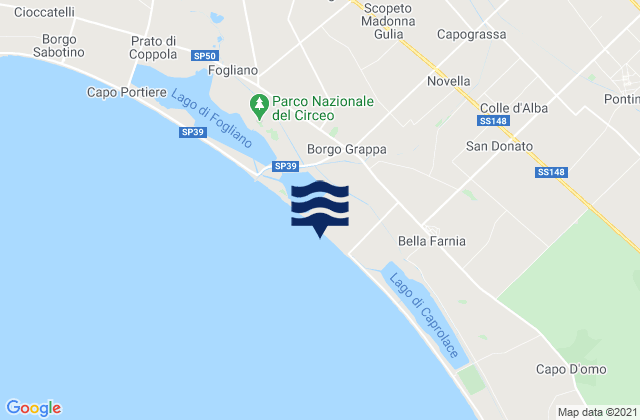 Borgo Grappa, Italy tide times map