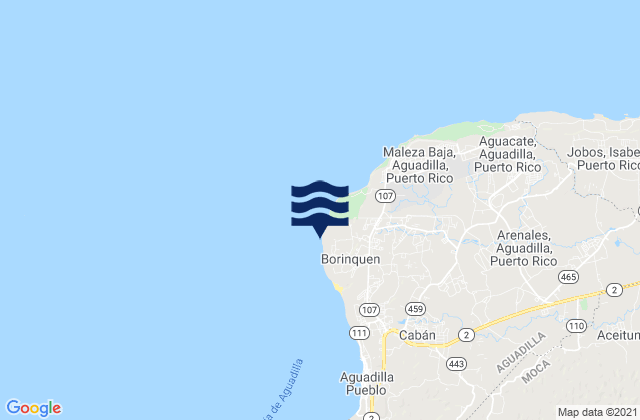 Borinquen Barrio, Puerto Rico tide times map