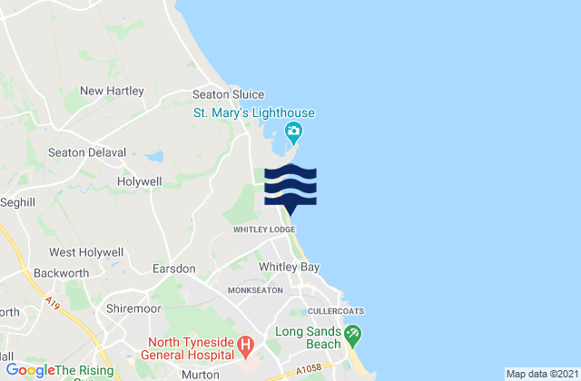 Borough of North Tyneside, United Kingdom tide times map