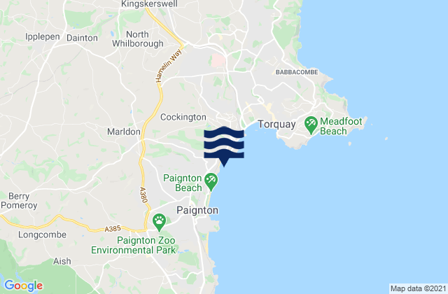 Borough of Torbay, United Kingdom tide times map