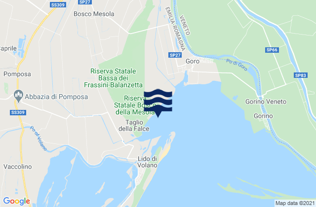 Bosco Mesola, Italy tide times map