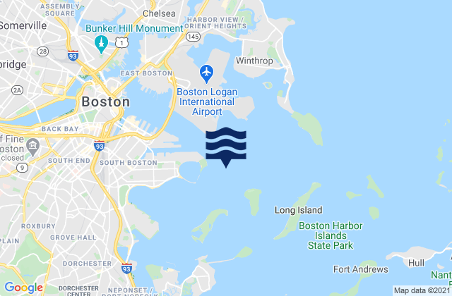 Boston Channel Light No.5, United States tide chart map
