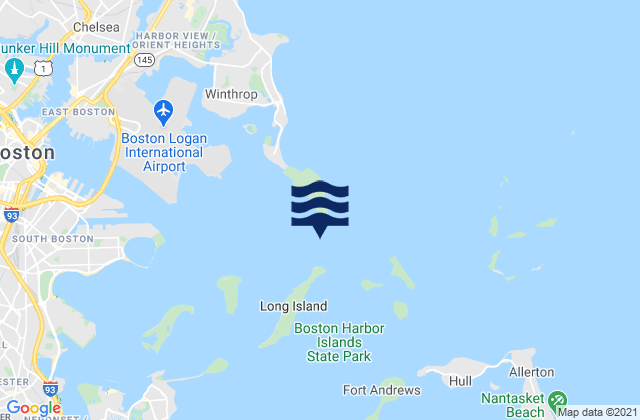 Boston Harbor (Deer Island Light), United States tide chart map
