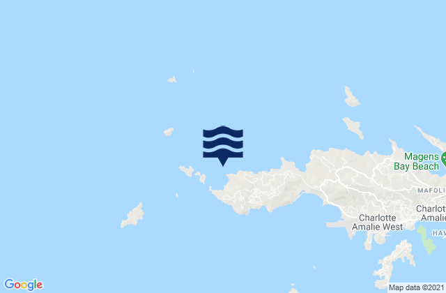 Botany Bay St. Thomas, U.S. Virgin Islands tide times map