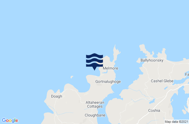 Boyeeghter Bay, Ireland tide times map