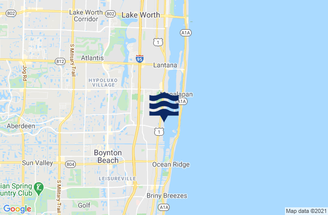 Boynton Tortuga Beach, United States tide chart map
