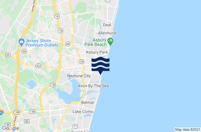 Bradley Beach, United States tide chart map