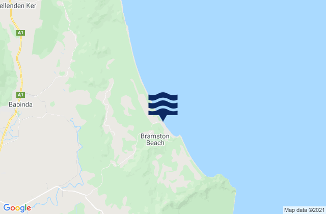 Bramston Beach, Australia tide times map