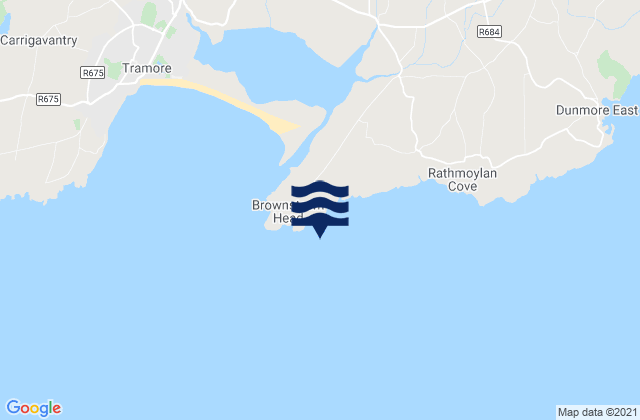 Brazen Head, Ireland tide times map