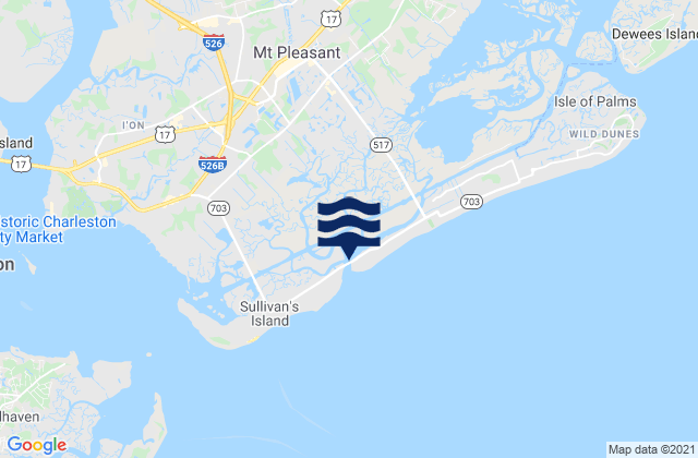 Breach Inlet Isle Of Palms, United States tide chart map
