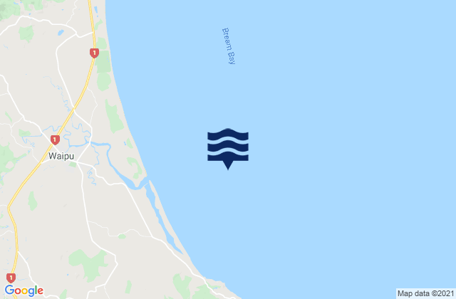 Bream Bay, New Zealand tide times map