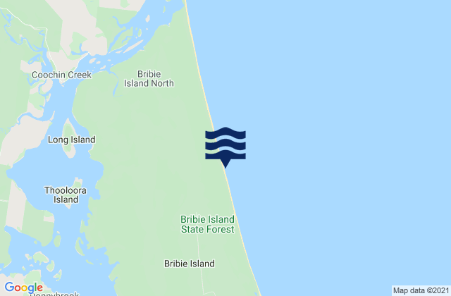 Bribie Island, Australia tide times map