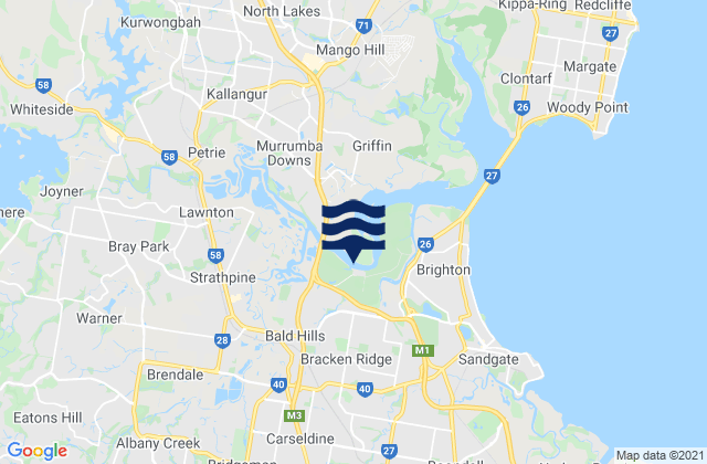Bridgeman Downs, Australia tide times map
