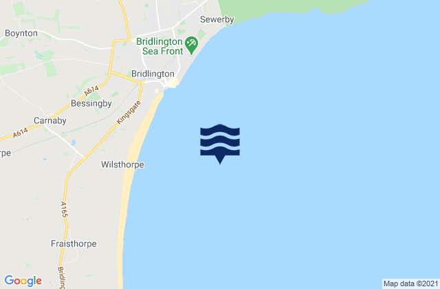 Bridlington Bay, United Kingdom tide times map