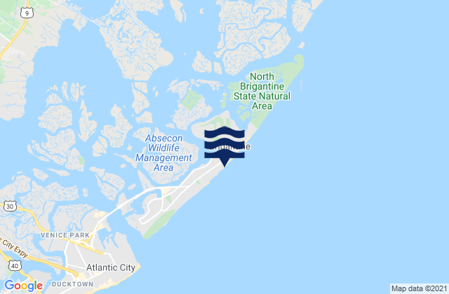 Brigantine Beach, United States tide chart map