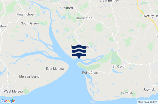 Brightlingsea, United Kingdom tide times map
