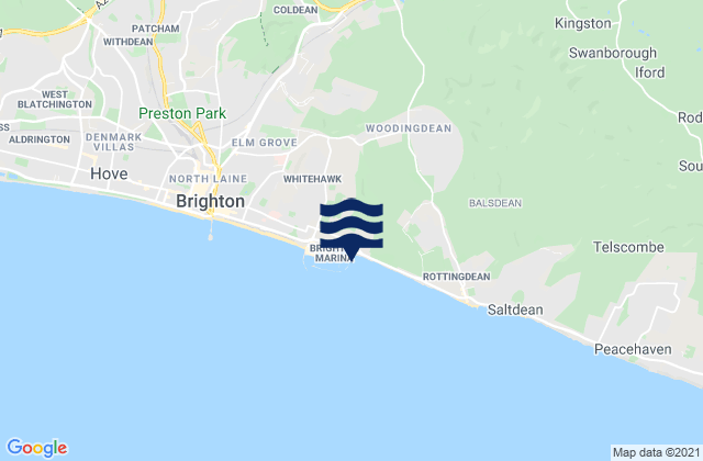 Brighton - Marina, United Kingdom tide times map