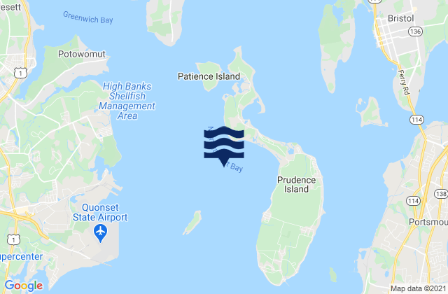 Bristol Point, Narragansett Bay, United States tide chart map