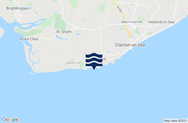 Brooklands Beach, United Kingdom tide times map