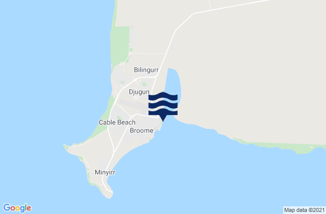 Broome, Australia tide times map