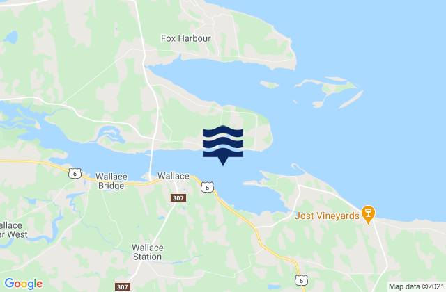 Brown Bay, Canada tide times map