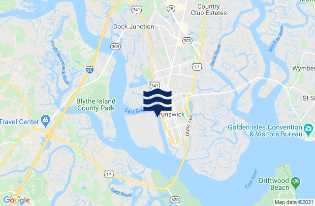 Brunswick (East River), United States tide chart map