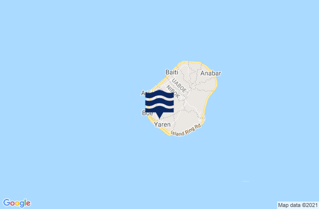 Buada District, Nauru tide times map