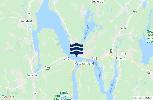Bucksport, United States tide chart map
