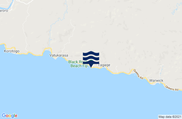 Bucona Point, Fiji tide times map
