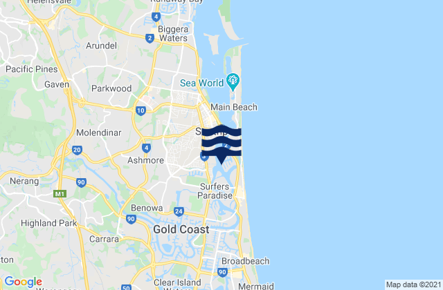 Budds Beach, Australia tide times map