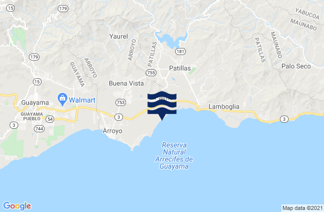 Buena Vista, Puerto Rico tide times map