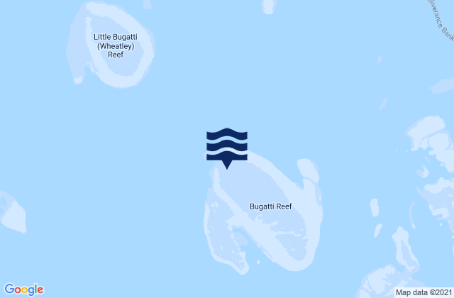 Bugatti Reef, Australia tide times map