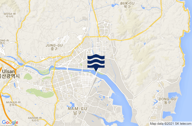 Buk-gu, South Korea tide times map