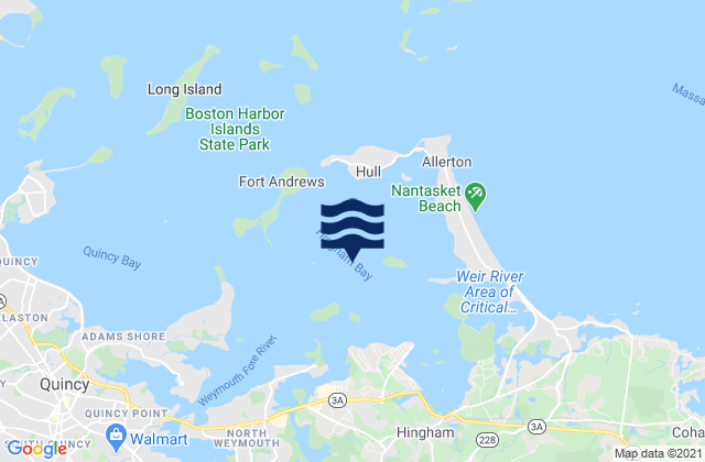 Bumkin Island 0.4 n.mi. west of, United States tide chart map