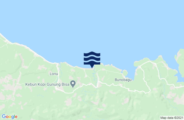Bunobogu, Indonesia tide times map