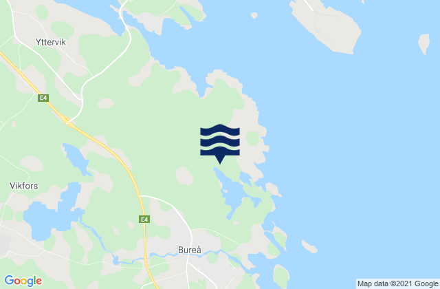 Burea, Sweden tide times map