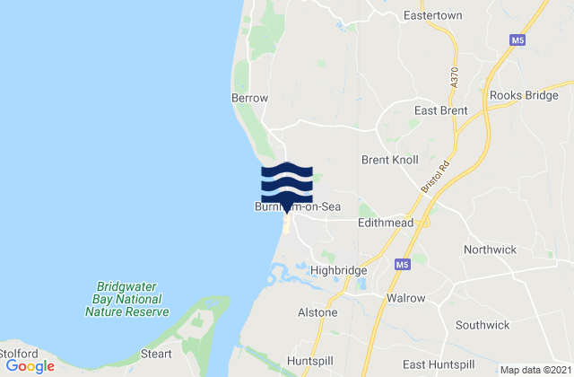 Burnham-on-Sea, United Kingdom tide times map