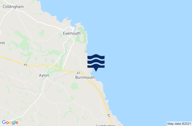Burnmouth Bay, United Kingdom tide times map