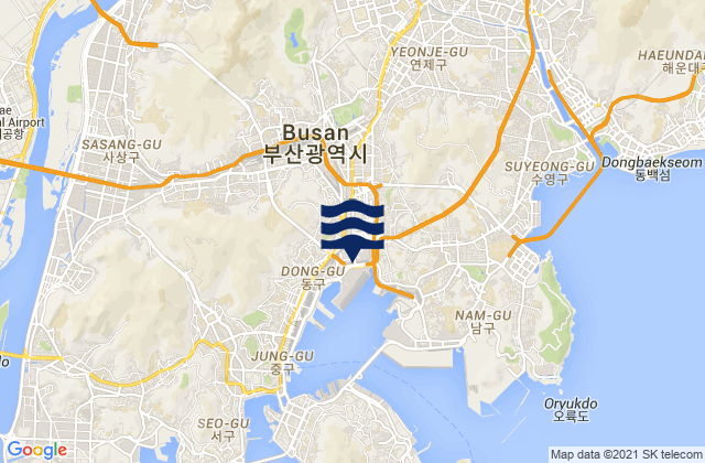 Busanjin-gu, South Korea tide times map