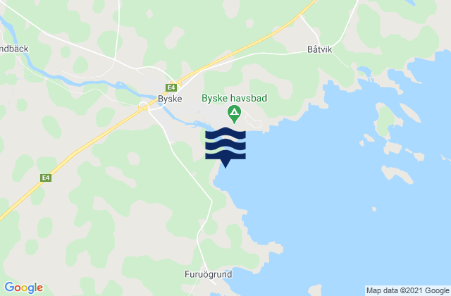 Byske, Sweden tide times map