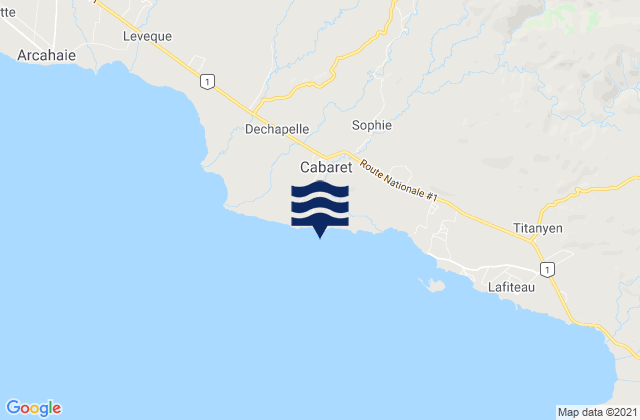 Cabaret, Haiti tide times map