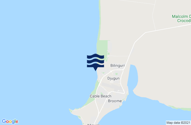 Cable Beach, Australia tide times map