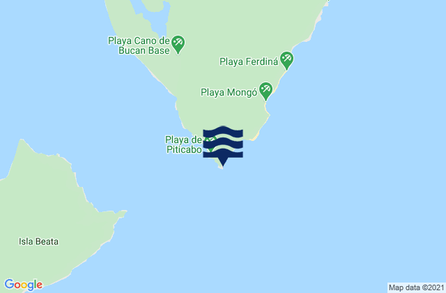 Cabo Beata, Dominican Republic tide times map