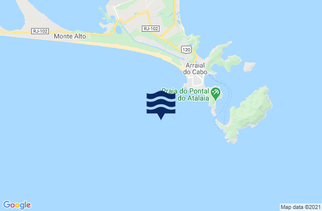 Cabo Frio, Brazil tide times map