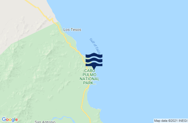 Cabo Pulmo, Mexico tide times map