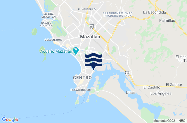 Cabo San Quintin, Mexico tide times map