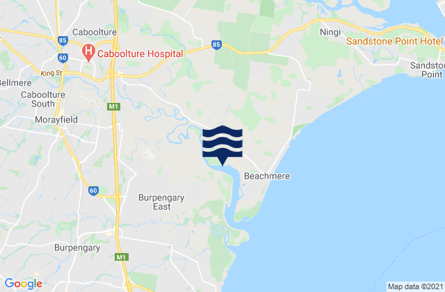 Caboolture, Australia tide times map