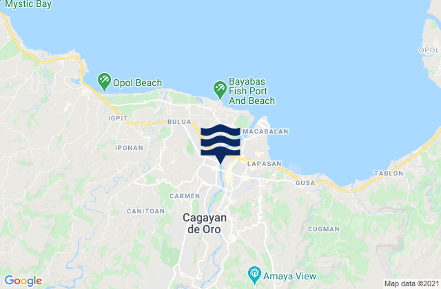 Cagayan de Oro, Philippines tide times map