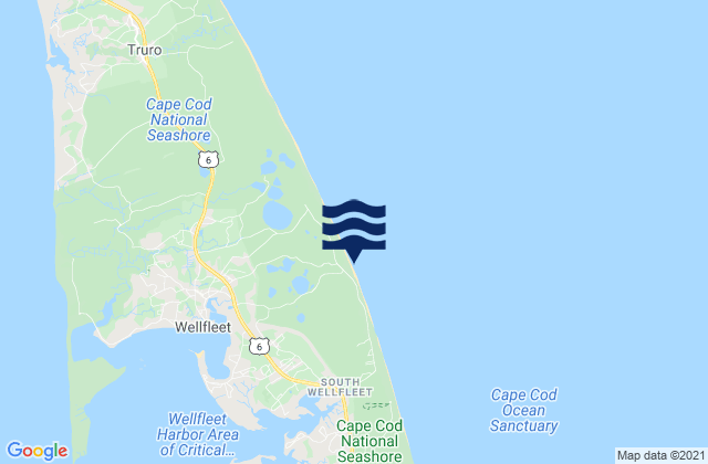 Cahoon Hollow Beach Cape Cod National Seashore Wellfleet, United States tide chart map
